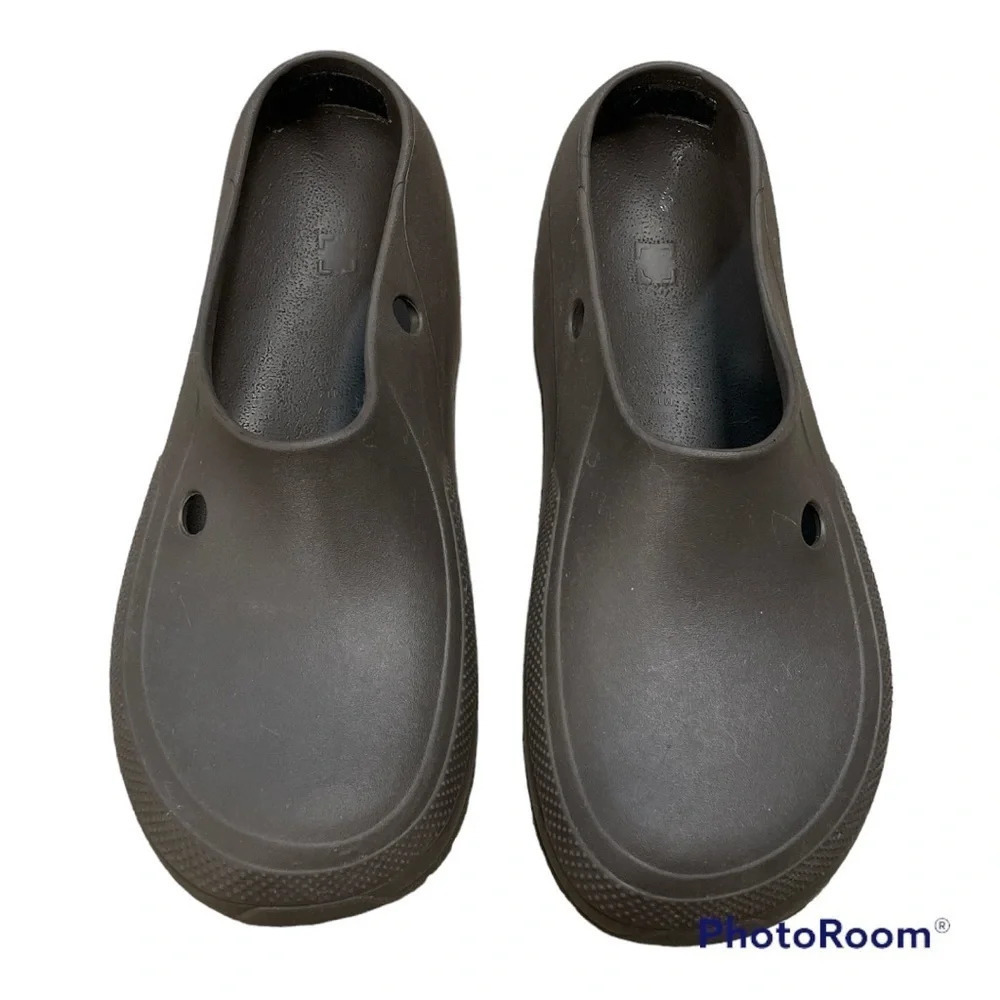 CROCS Slip-On Strapless Mammoth Mule Clog Brown mens size 12